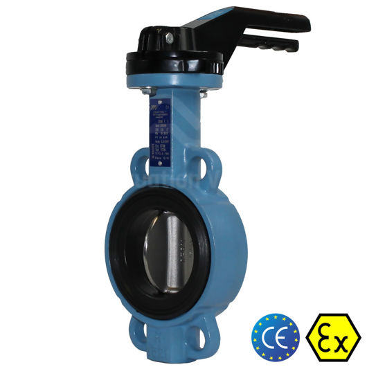 Wafer Pattern CS WCB Pneumatic Air Actuated Water Valves Soft Seated